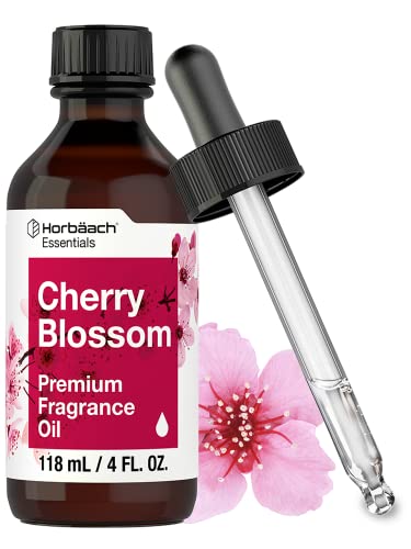 Cherry Blossom Fragrance Oil | 4 fl oz (118ml) | Premium Grade | for Diffusers, Candle and Soap Making, DIY Projects & More | by Horbaach