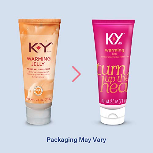 K-Y Warming Jelly Personal Lube- Personal Lubricant Safe To Use With Latex Condoms, Devices, Sex Toys and Vibrators, 2.5 oz.