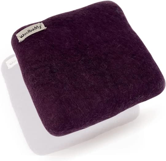 Woolbuddy Needle Felting Pad, Needle Felting Mat, Needle Felting Supplies, Foam Pad Alternative, Wool Felting Mat, Made of Felting Wool, for Needle Felting, 6inx6inx1.5in (Purple)