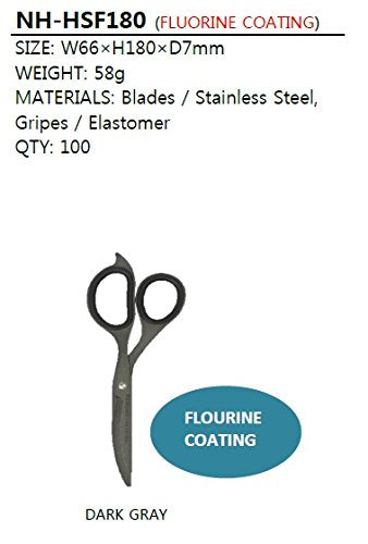 Nakabayashi NH-HSF180DG Scissors, Titanium Coat, Toad, Slim, Fluorine Coat