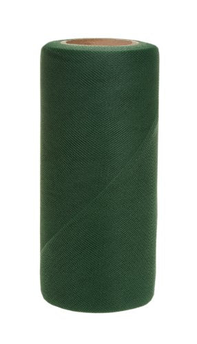 Falk Fabrics Tulle Spool for Decoration, 6-Inch by 25-Yard, Emerald