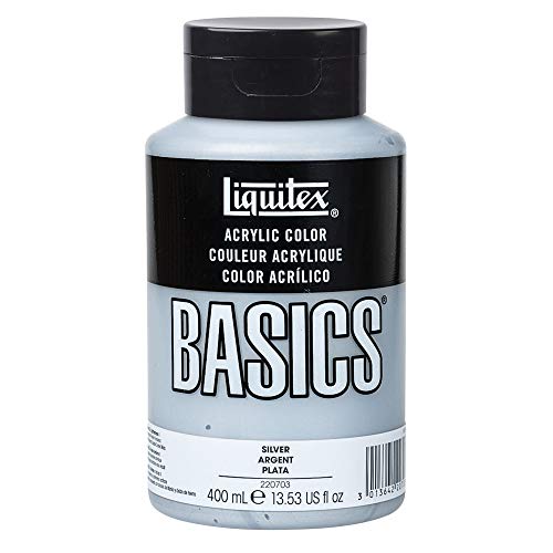 Liquitex BASICS Acrylic Paint, 13.5-oz bottle, Silver