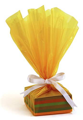 Hygloss Products Cellophane Roll – Cello Wrap in Easy Cutter Box for Crafts, Gifts, and Baskets - 20 Inches x 100 Feet - Yellow