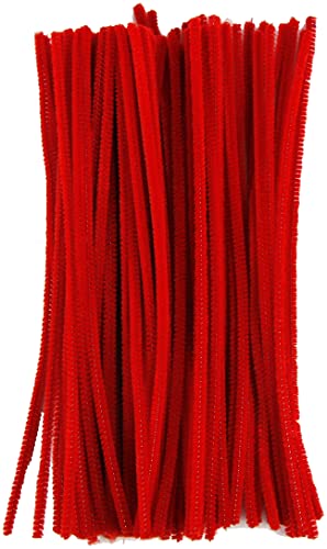 Touch of Nature Chenille Stems 6mmx12" 100/Pkg-Red