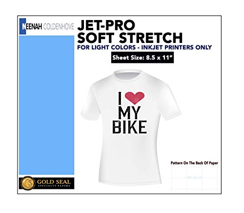 Neenah JET-PRO SofStretch Heat Transfer Papers, 8.5" x 11", 10 Sheet Pack