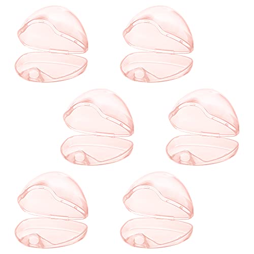 Accmor Pacifier Case, Pacifier Holder Case, Pacifier Container for Travel, BPA Free,Transparent Pink, 6 Pack