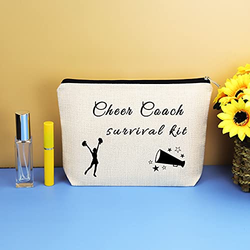 Cheer Coach Gift Cheerleading Coach Makeup Bag Gift Thank You Gift Appreciation Gift for Cheer Coach Cheerleader Cosmetic Bags Gift Christmas Thanksgiving Gift for Cheer Coach Travel Makeup Pouch