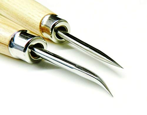 6" Burnisher Curved and Straight Blade 2" Burnishing Tool Set Jewelry Setting Bezel