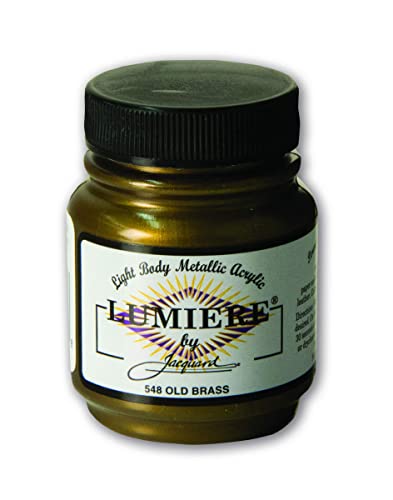 Jacquard Lumiere Metallic and Pearlescent Paint 2.25 Oz, 548 Old Brass