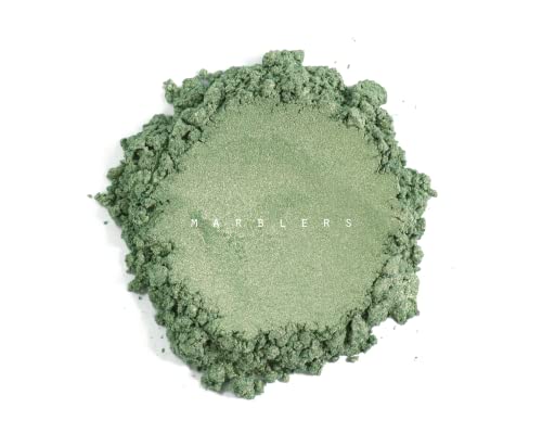 MARBLERS Cosmetic Grade Mica Powder Colorant [Forest Green] 3oz (85g) Metallic Pigment Dye | Sparkle, Luster, Pearl | Festival, Party Makeup | Nail, Eyeshadow | Resin, Soap | Non- Toxic, Vegan