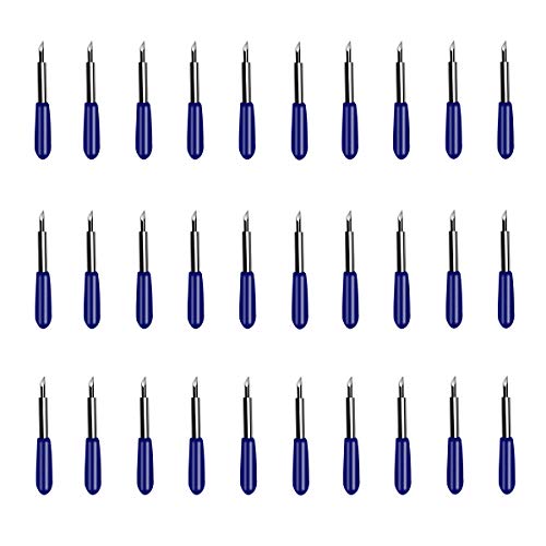 30 Pcs Replacement Blades for Explore Air 2 60 Degree Cutting Plotter Blade Vinyl Cutter Machines Blades Blade for Maker Expression Deep Cutting Blade (Blue)
