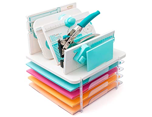 We R Memory Keepers 0633356600923 Punchboard & Punch-Storage Tray (7 Piece), Off White