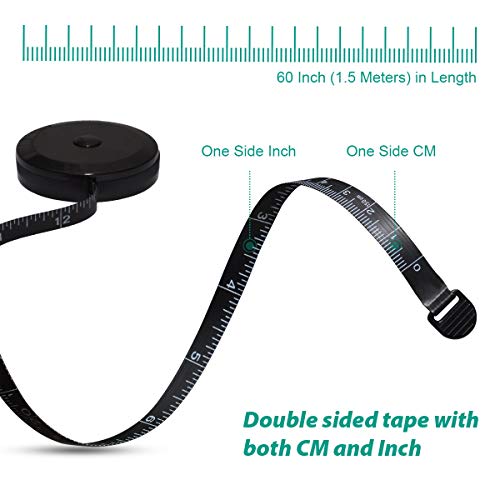 2 Pieces Body Measuring Tapes for Body Measurement Tailor Cloth Measuring Tape