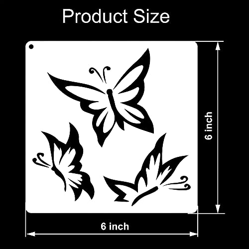 20 Pcs Butterfly Stencils Spring Painting Themed Stencils Templates Reusable PET Craft Stencils Butterfly Drawing Templates for Painting Fans Craft DIY Lovers Beginners Home Decor