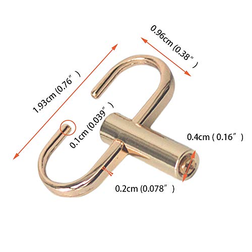 Adjustable Metal Buckle for Shoulder Chain Strap Women Bag Length Shorten Purse Chain Adjuster Metal Clip Accessories 4pcs (Rose Gold, Gold, Small)