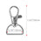 80 Pack Silver Lanyard Swivel Snap D Ring Hooks for Crafts and Purse Hardware (1.5” L X 0.75” W)