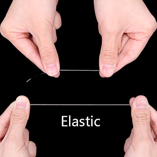 EuTengHao 0.8mm Elastic Bracelet String, Crystal String Cord for Bracelet, 150m Elastic Cord Stretchy Bracelet String Bead Cord Jewelry String for Bracelet, Beading, Jewelry Making(150m/492ft, 0.8mm)