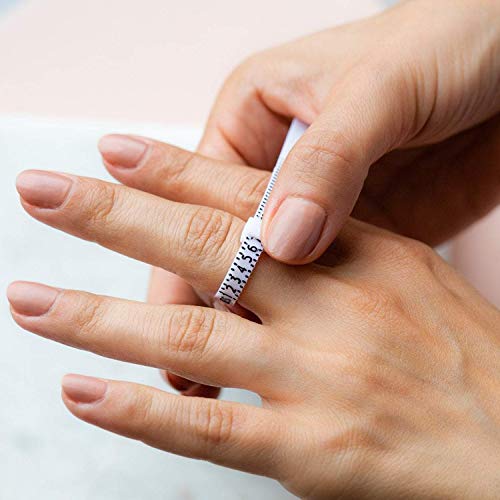 Jewelry Sizers Stainless Iron Ring Sizer Finger Ring Sizing Measuring Tool Ring Sizer Gauge Set Circle Models with Plastic Ring Sizer Belt