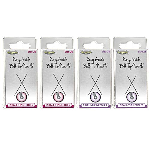 The Easy Guide Ball-Tip Needles Size 26 and Size 28 Bundle, 4 Packages, 8 Needles