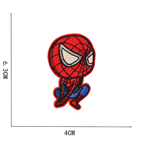 Spiderman lron on Patches, Morale Patches for Clothing Jeans Jackets Backpack Repair, Aesthetic Super Hero Iron on Decals Embroidery Cloth (Spiderman1)