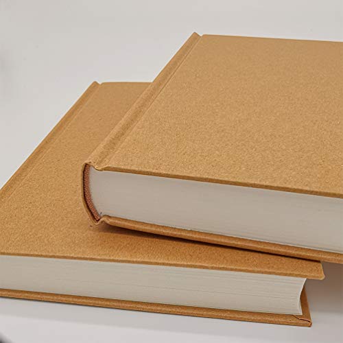 8.5x11 Ketch Book, Pack of 2, 240 Sheets (100gsm), Hardcover Bound Sketch Notebook, 120 Sheets Each, Acid-Free Blank Drawing Paper, Ideal for Kids and Adults, Kraft Cover