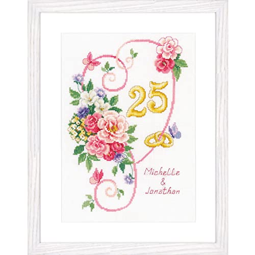 Vervaco Wedding Anniversary Counted Cross Stitch Kit 23x32cm