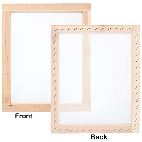 Colovis Screen Printing Frame and Squeegee Kit for Home or Small Business, Include 3 PCS Wooden Screen Printing Frames with Mesh and 2 PCS Screen Printing Squeegees