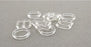 100Set Clear Plastic Invisible Lingerie Rings (8.5g) and Sliders (9g) Bra Bikini Rings (8mm)