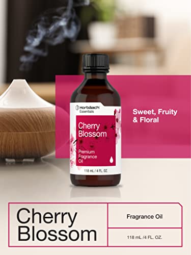 Cherry Blossom Fragrance Oil | 4 fl oz (118ml) | Premium Grade | for Diffusers, Candle and Soap Making, DIY Projects & More | by Horbaach