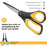Scissors, iBayam 3 Pack 8" All Purpose Nonstick Scissors, 2.5MM Thickness Titanium Blades with Comfort Grip, Heavy Duty Scissors for Office School Home Classroom General Use Art and Craft DIY Supplies