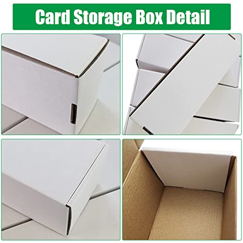 Trading Card Storage Box - Baseball Card Storage Organizer - Sports Card Storage Boxes for Baseball Card, Football Trading Cards, Game Card Holder 5 Pack - 1750 Count