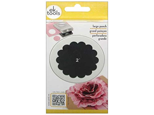 EK Tools 2-Inch Circle Paper Punch, Large, Scallop, New Package