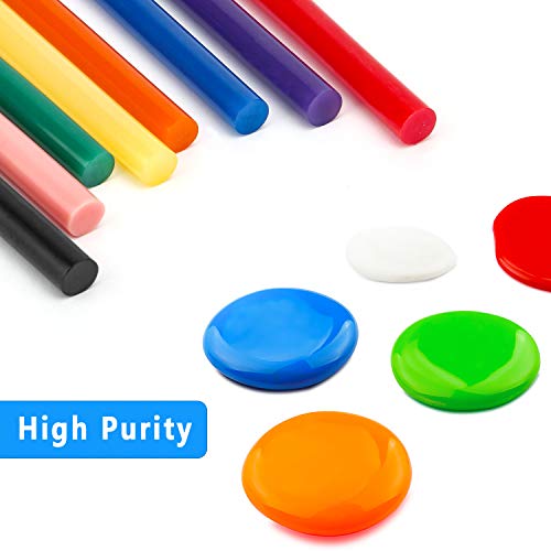 120PCS Colored Mini Hot Glue Sticks - 0.28x3.9" Gartful Hot Melt Glue Sticks, Multipurpose for Art & Craft Project, Home Decoration, General Repair, Bonding, Sealing, 12 Colors