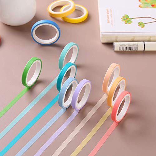 WAPETASHI Washi Masking Tape Set 60 Rolls 5mm (0.2 inch) Wide Decorative Craft Tape Collection for Scrapbook DIY Crafts Gift Wrapping Planners