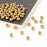 Stainless Steel Beads [8mm/70PCS] Gold Plated Round Metal Spacer Bead for Jewelry Making