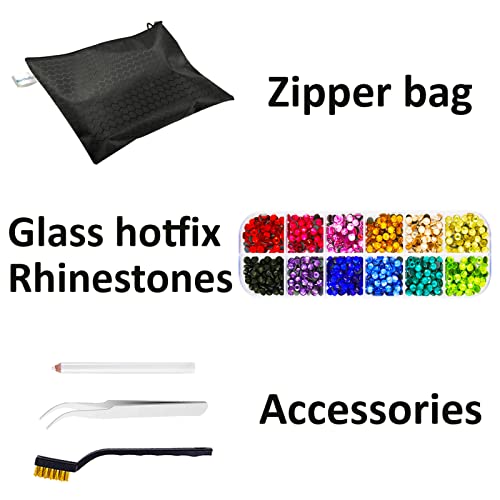 Hotfix Rhinestones Applicator Bedazzler Kit Hotfix Tool for Crafts Clothes Fabric Clothing, Hot Fix Tool for Holes in Tumblers Badazzle Bedazzle Rinestones Setter Heat Fixed Wand Crystals Jewels Bling