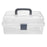 MyGift® Clear Plastic 2-Tier Trays Craft Supply Storage Box/First Aid Carrying Case w/Top Handle & Latch Lock