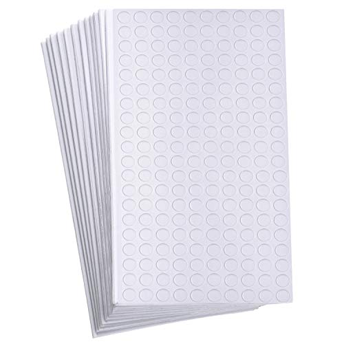 2400 Pieces Foam Dots Dual-Adhesive 3D Foam Tapes Foam Pop Dots Adhesive Mount for Craft DIY Art or Office Supplies, 12 Sheets, Round (0.4 Inch)