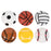 MILISTEN 30pcs Resin Charms Flatback Resin Charms Football Volleyball Tennis Baseball Shape Resin Cabochons for DIY Crafts Scrapbooking Phone Case Decor, Mixed Style