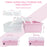 Creahaus 13 inch Art Craft Organizer Storage Box with 3 Layers, Multifunctional Plastic Tool Box with Handle for Sewing, Makeup, Medicine, Nail, Hair Accessories for Kids (Pink)