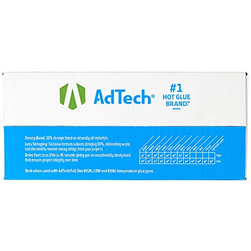 AdTech Premiere Hot Glue Sticks 10" Full Size, White, 85 Sticks