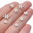 400pcs Snowflake Spacer Beads Daisy Jewelry Bead Charm Spacers Flat Metal Spacers for Bracelet Necklace Jewelry Making,4mm/6mm/8mm/10mm