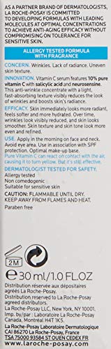 La Roche-Posay Pure Vitamin C Face Serum with Salicylic Acid, Anti Aging Face Serum for Wrinkles & Uneven Skin Texture to Visibly Brighten & Enhance Radiance, Suitable for Sensitive Skin