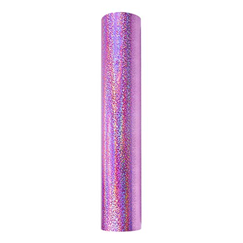 Pink Holographic Sparkle Permanent Adhesive Craft Indoor Vinyl for DIE-Cutter,for DIY Tumblers,Sparkle Pink Vinyl