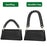 findTop 2 PCS Large Flat Chain Strap, Black Acrylic Chain Handbag Strap, Handbag Strap Replacement Wallet Clutch Handbag DIY Craft (40cm and 60cm)