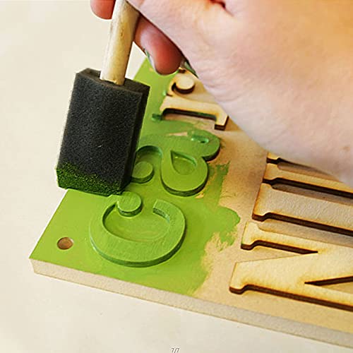 100 Pack 2 inch Foam Brush Bulk Foam Paint Brushes Foam Sponge Brush with Wood Handle Sponge Paint Brush Foam Brushes for Painting, Acrylics, Stains, Varnishes, Crafts