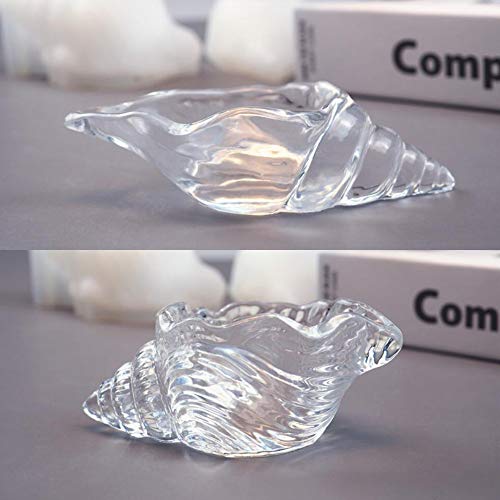2PCS Silicone Conch Shaped Tray Mold Creative Sea Snail Epoxy Resin Casting Mold for Making Jewelry Tray Dishes Storage Home Decor Resin Crafts Art Supplies Ideal Gift