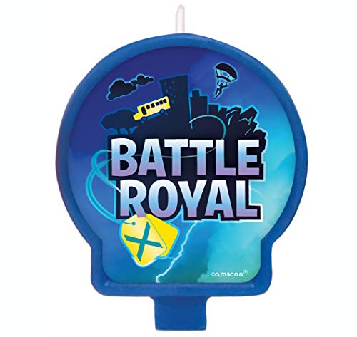 Battle Royal Birthday Candle | 2 2/5" W x 2 3/5" H | Blue | 1 Pc