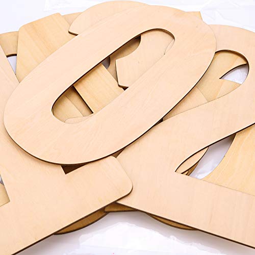 LUTER 17 Inch Blank Wooden Number 2 Unfinished Wood Slices Sign Board for DIY Craft Projects Home Sign Wall Birthday Wedding Party Decoration (2)