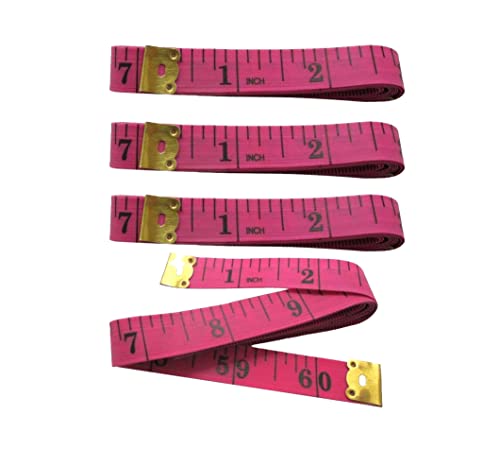 Measuring Tape - 4 Pack Body & Fabric Measure Tape for Sewing, Seamstress, Tailor, Cloth, Waist, Crafting, Fitness, Dual Sided Multipurpose Metric Tape- 60 inches